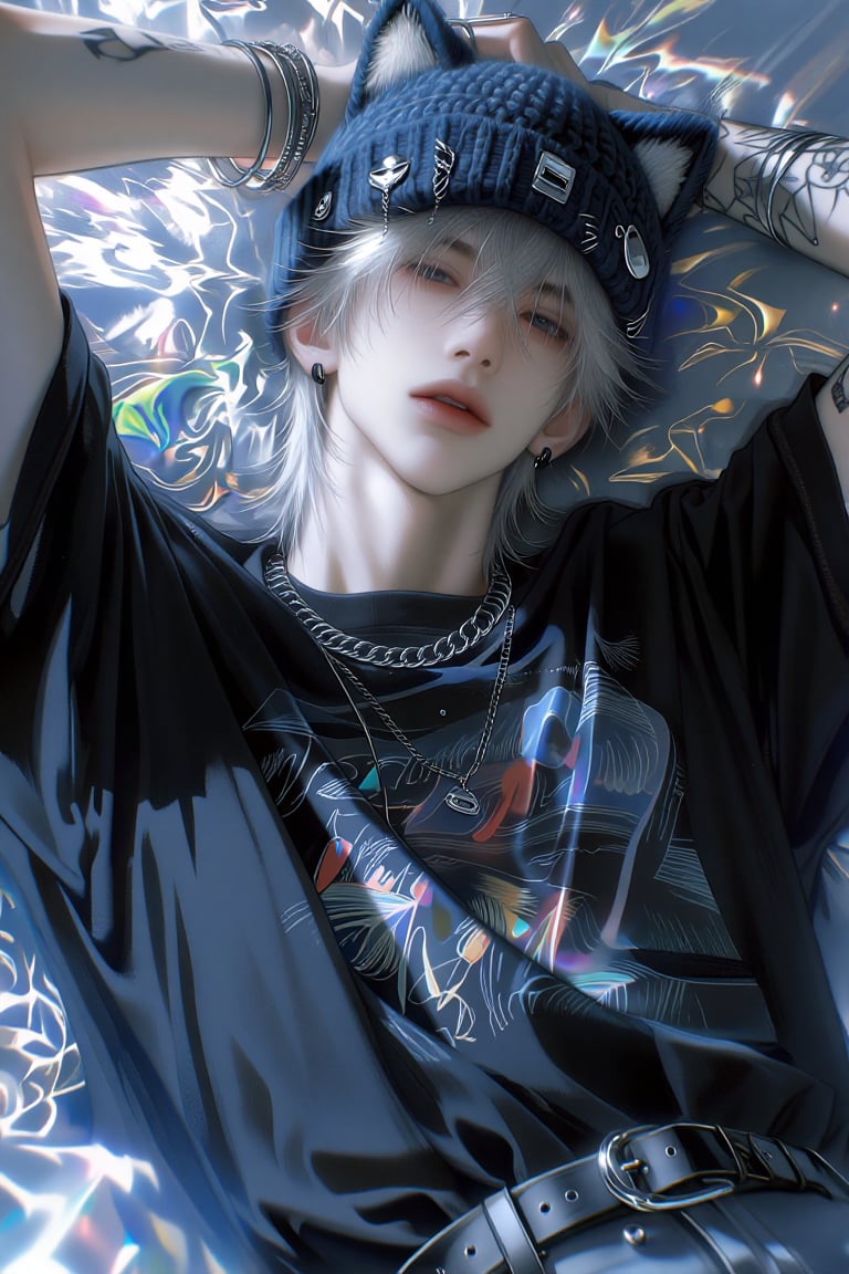 (Highly refined art style) 1male,  solo,  semi realistic young man by Aily on Tensor.Art