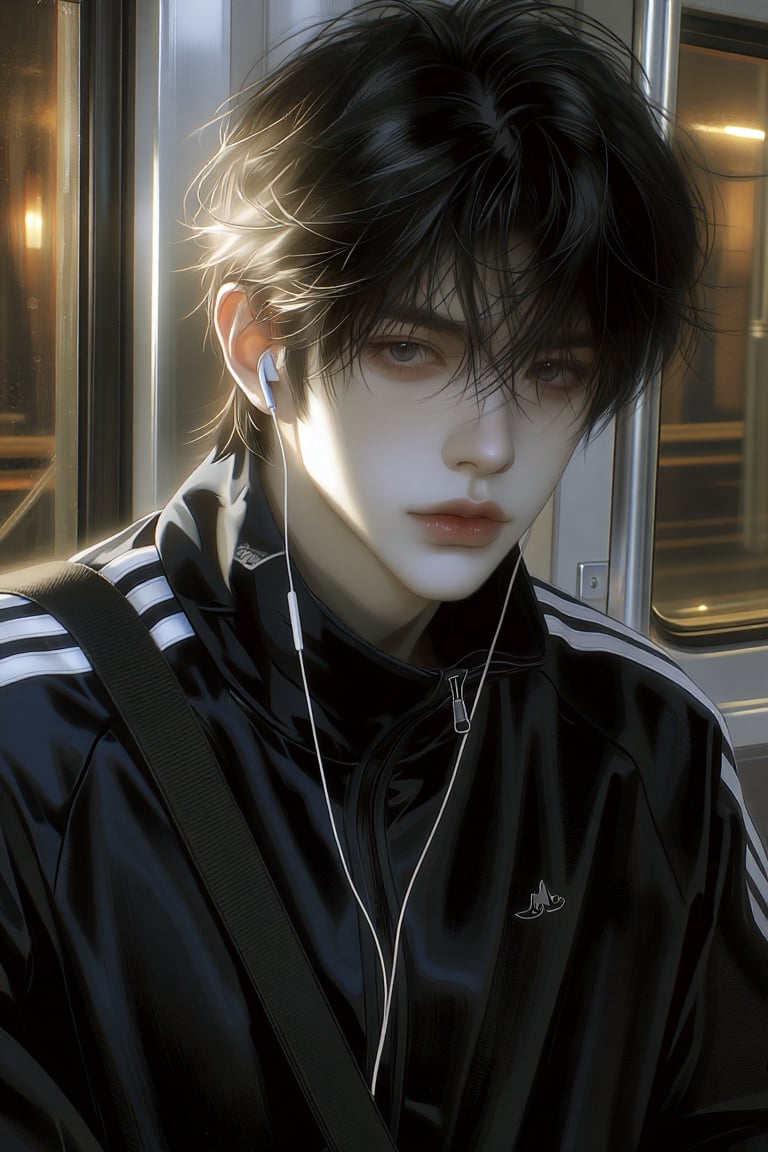 (Highly refined art style) 1male,  solo,  semi realistic young man by Aily on Tensor.Art