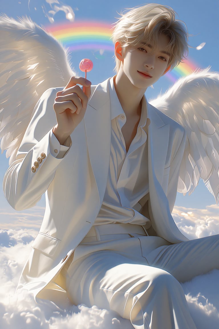 (Highly refined art style) 1male,  solo,  semi realistic young man by Aily on Tensor.Art