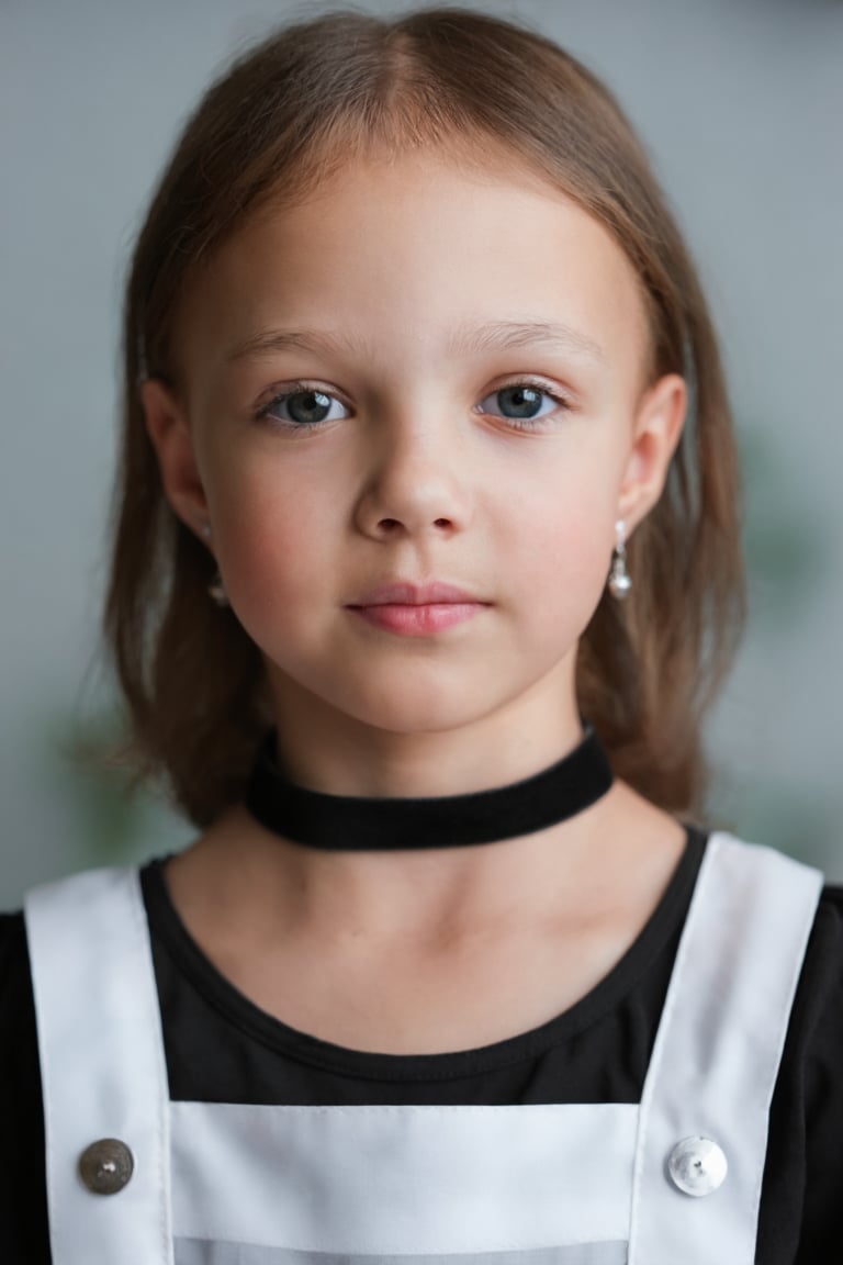 Portrait of a young girl AbriaMaramova. She is wearing a maid outfit and a choker. by turnbo on Tensor.Art