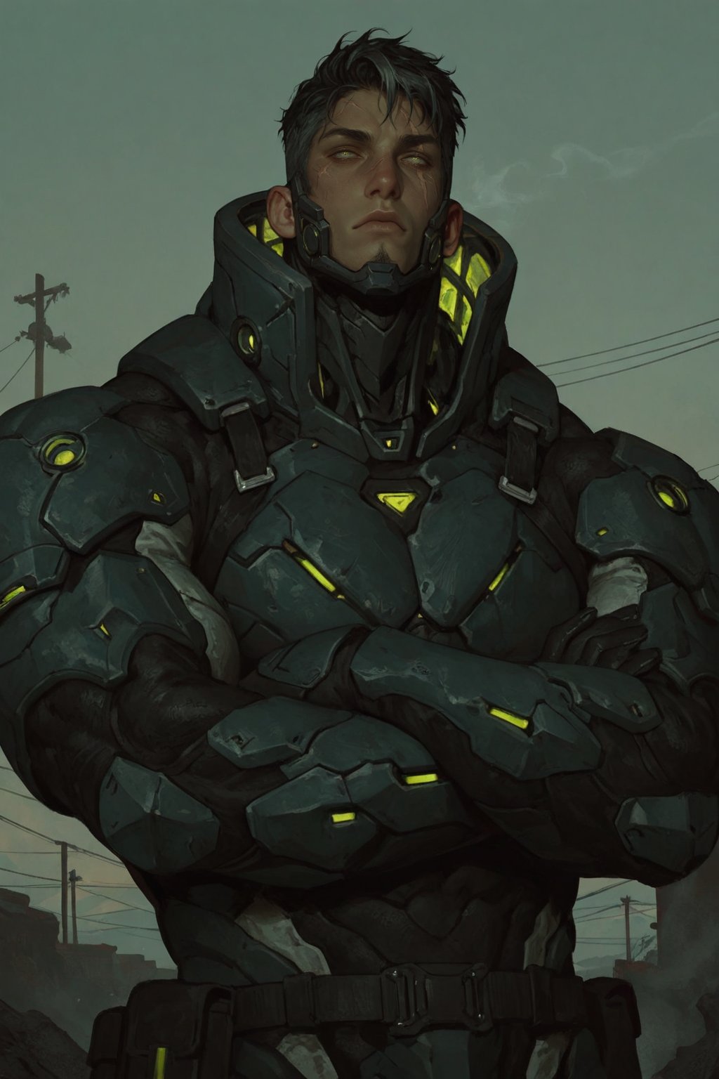 1 male,  solo male,  Wallpaper by Madre_Mor on Tensor.Art