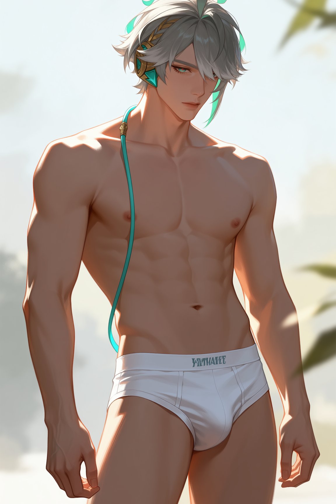 Alhaitham\(genshin impact\) alhaitham,  multicolored hair,  grey hair by 小纸条 on Tensor.Art