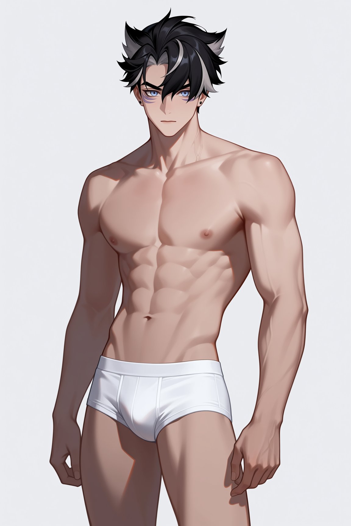 wriothesley,  black hair,  short hair by 小纸条 on Tensor.Art