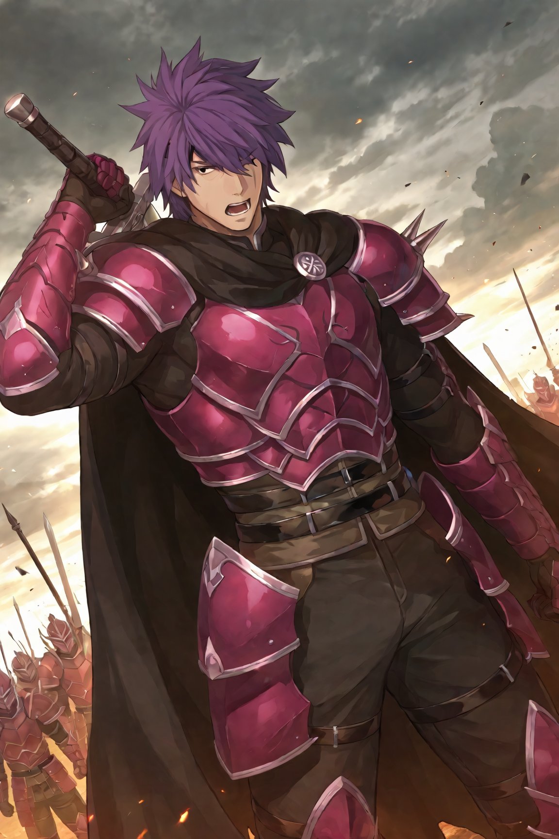 1boy,  Deen_FE,  purple hair by Dowizar on Tensor.Art