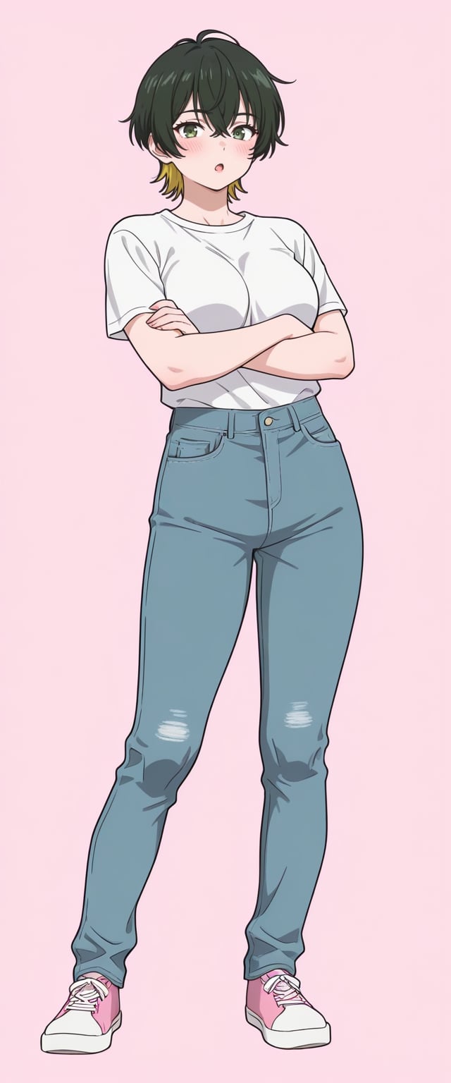Ookii_Onnanoko_wa_Suki_desu_ka,  tall female,  multicolored hair by Ari_WaifuLovers on Tensor.Art