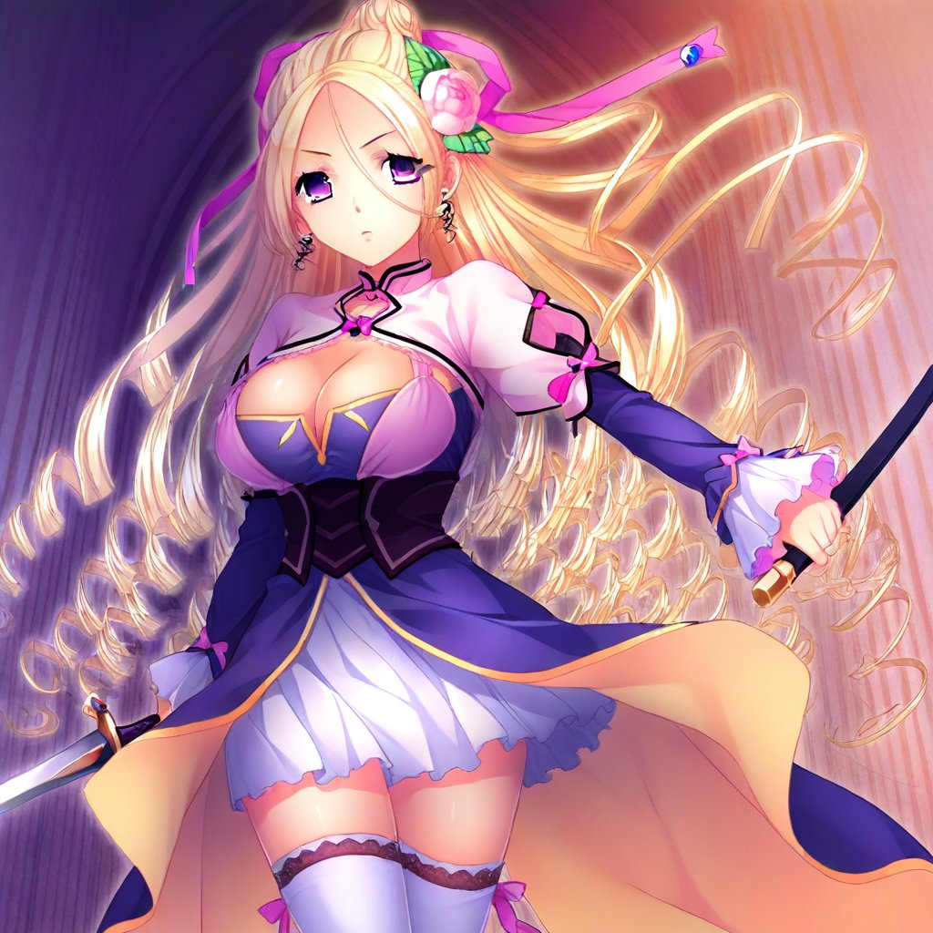 blond hair,  very long hair,  parted hair by montblanc5 on Tensor.Art
