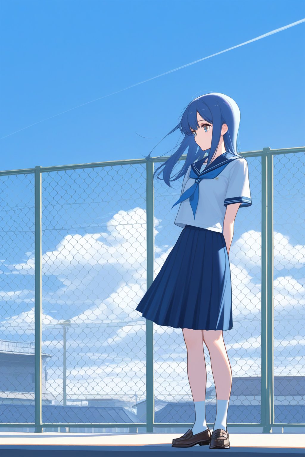1girl,  solo,  blue hair by Shinoa on Tensor.Art