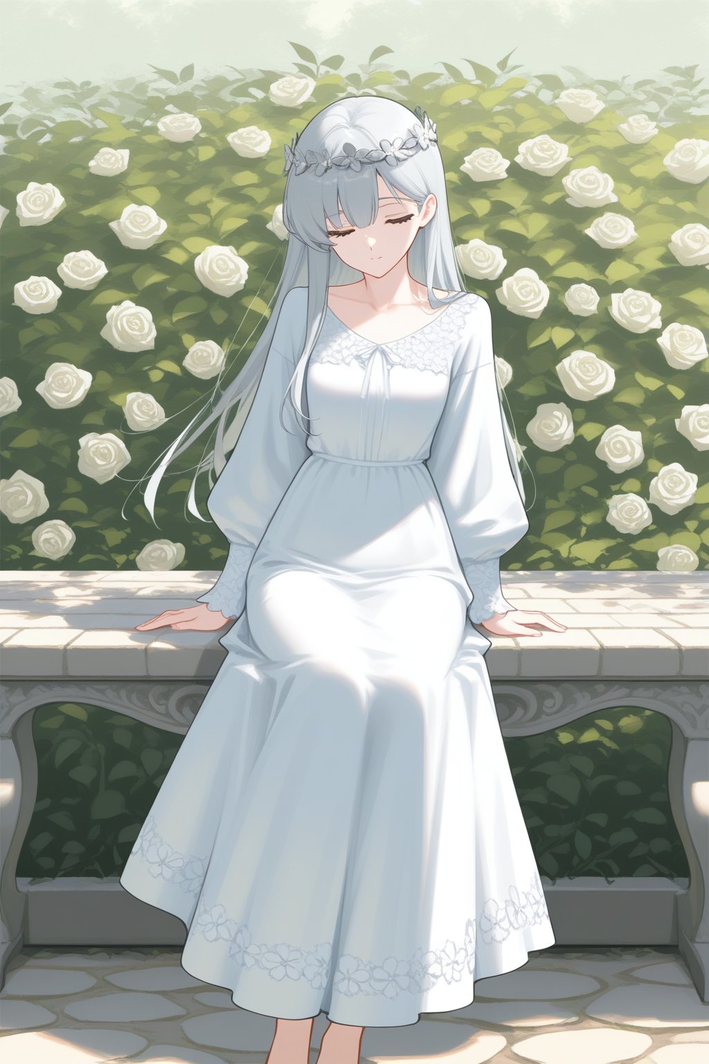 1girl,  solo,  silver hair by Shinoa on Tensor.Art