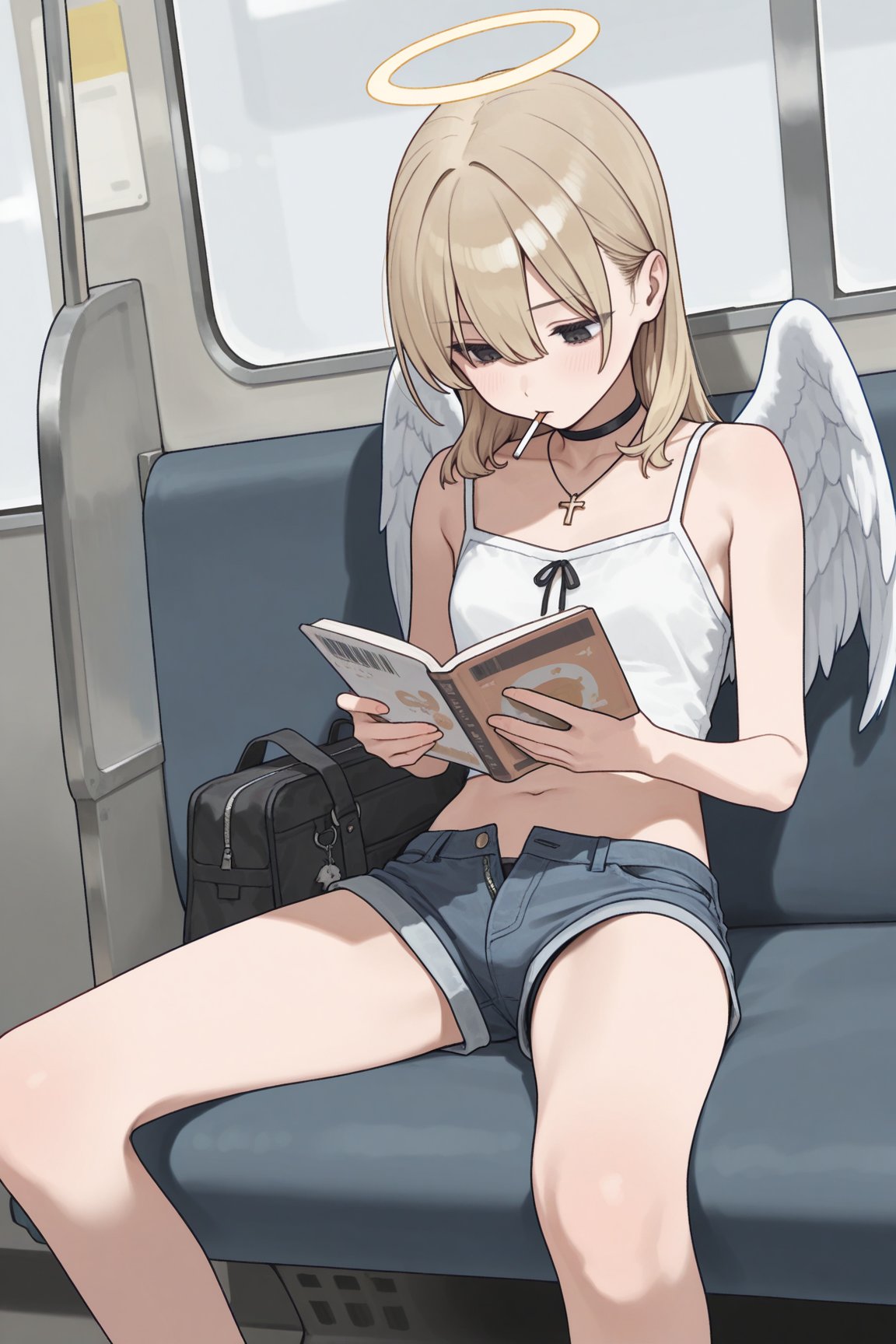 1girl,  solo,  sitting by vass on Tensor.Art