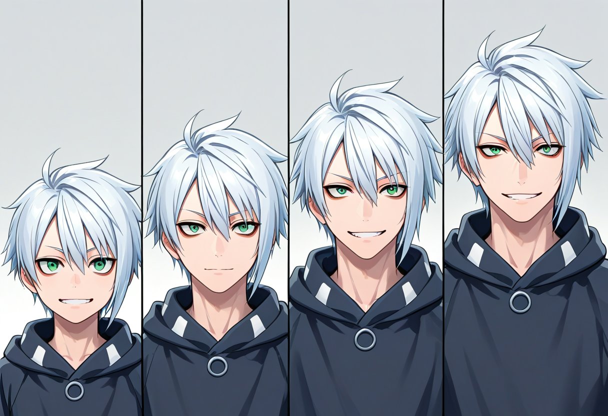 blk_trch__koga,  age progression,  sequential by PSYREN fans on Tensor.Art