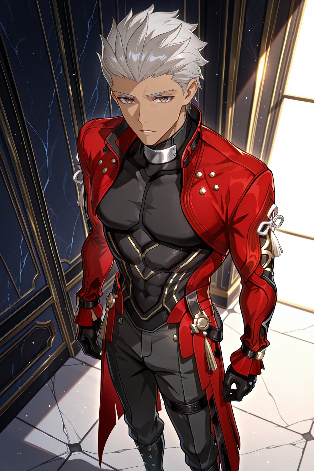 male focus,  1boy,  archer \(honkai: star rail\) \(fate\) by Lineko on Tensor.Art
