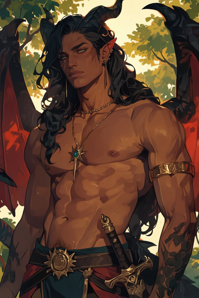 solo,  long hair,  forest background by PinkCotton 🎐 on Tensor.Art