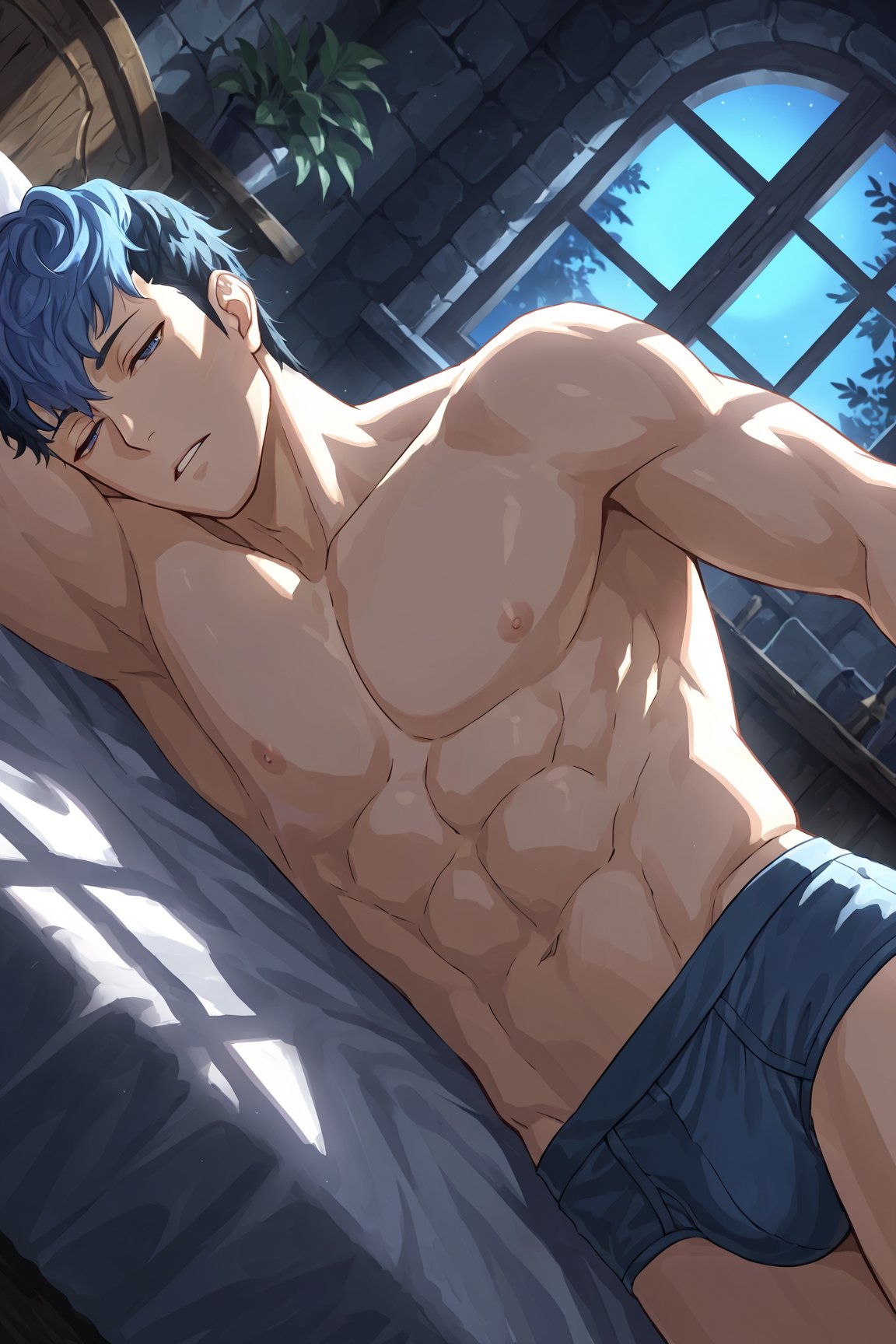 1boy,  PythonFE,  multicolored hair by Dowizar on Tensor.Art