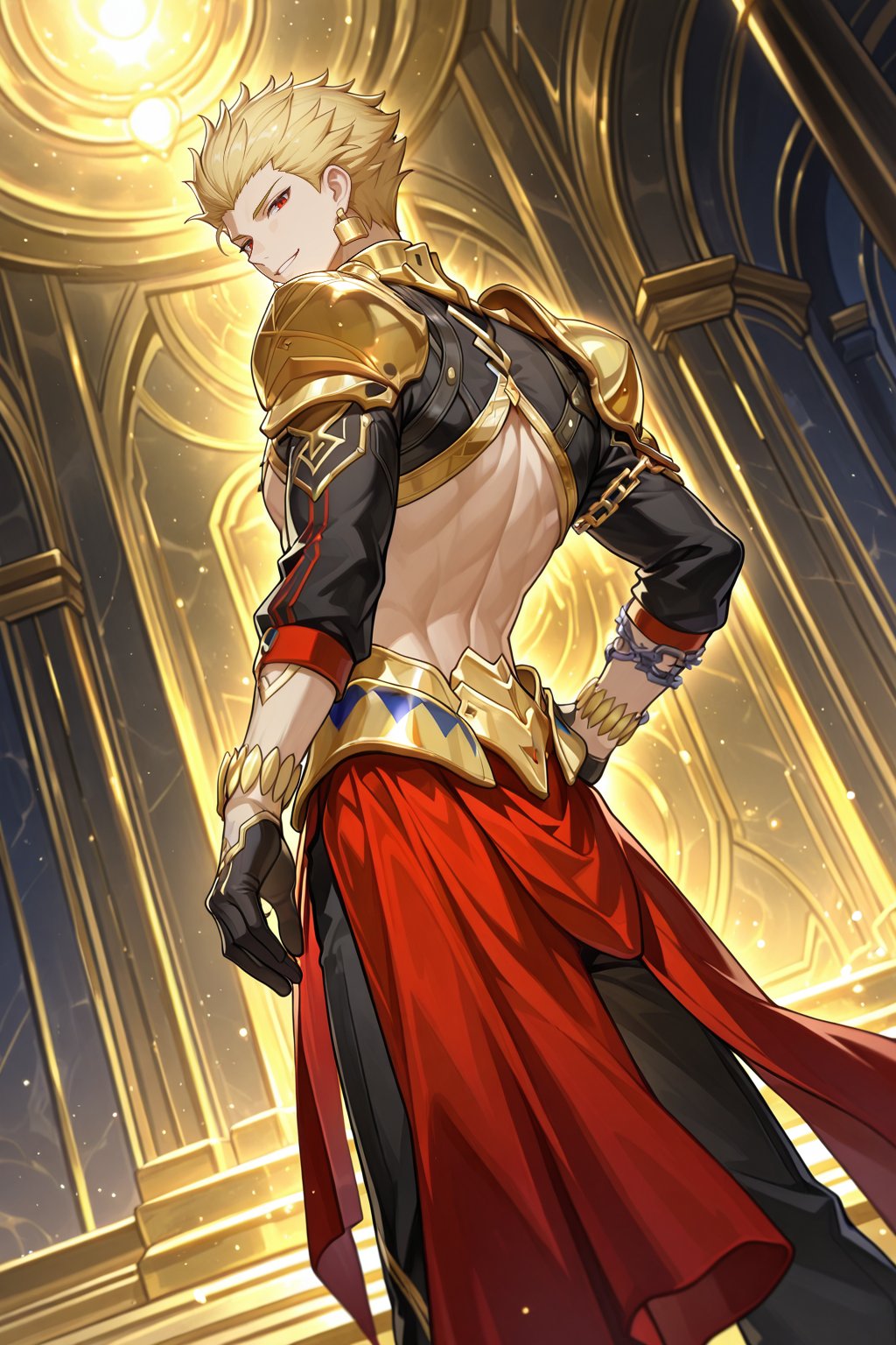 male focus,  1boy,  gilgamesh \(honkai: star rail\) \(fate\) by Lineko on Tensor.Art