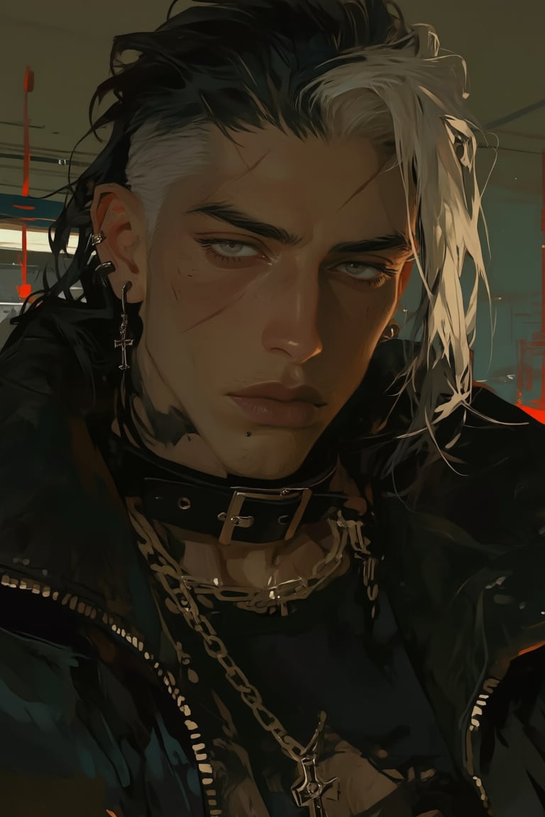solo,  looking at viewer,  slicked back hair by PinkCotton 🎐 on Tensor.Art