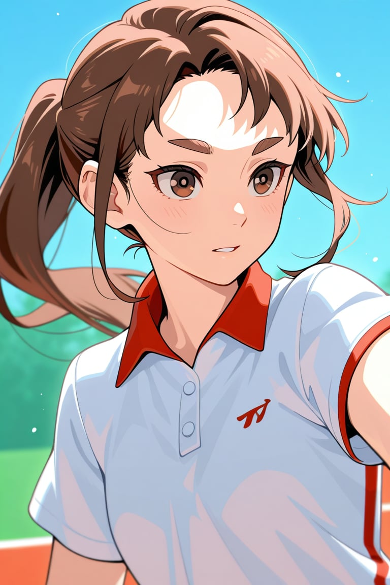 summerbeginsgirl,  brown hair,  ponytail by daretoku-2 on Tensor.Art