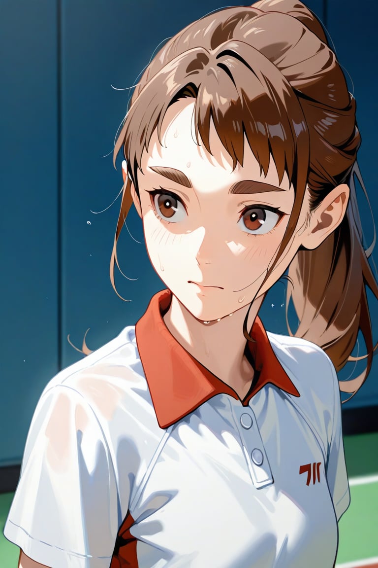 summerbeginsgirl,  brown hair,  ponytail by daretoku-2 on Tensor.Art
