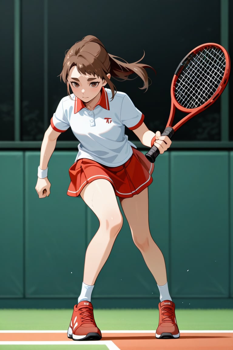 summerbeginsgirl,  brown hair,  ponytail by daretoku-2 on Tensor.Art