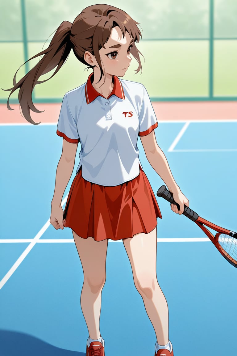 summerbeginsgirl,  brown hair,  ponytail by daretoku-2 on Tensor.Art