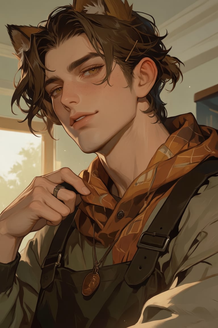 male,  fox_ears,  brown_hair by PinkCotton 🎐 on Tensor.Art