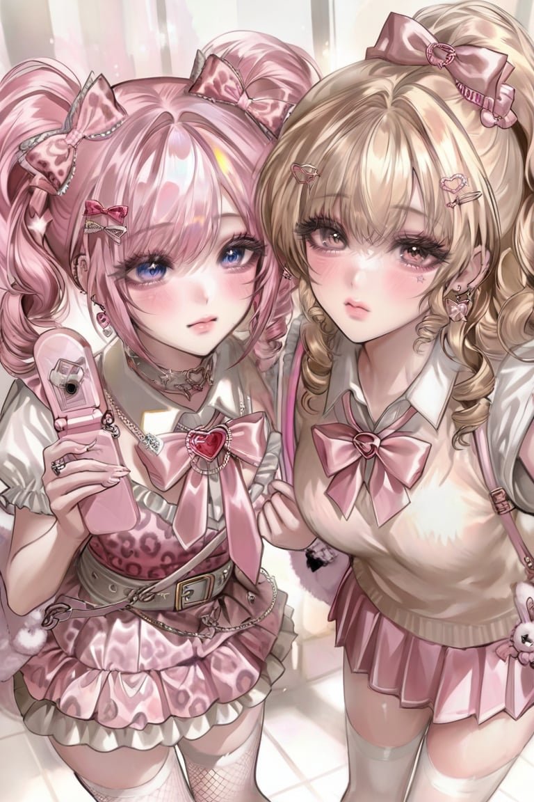 Subject & Characters: ​2female,  Two stylish girls,  Gyaru fashion style by Me♡w Melody on Tensor.Art