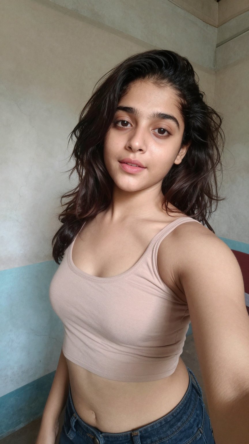 18 years bangali woman taking hot selfie of her lips and fair pale skin,  face in frame,  extremely beautiful by LoRa Fact...