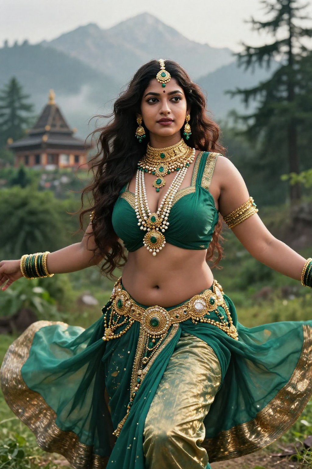 High-resolution cinematic portrait of stunning South Asian woman with extreme ivory pale skin showing beautiful healthy de...