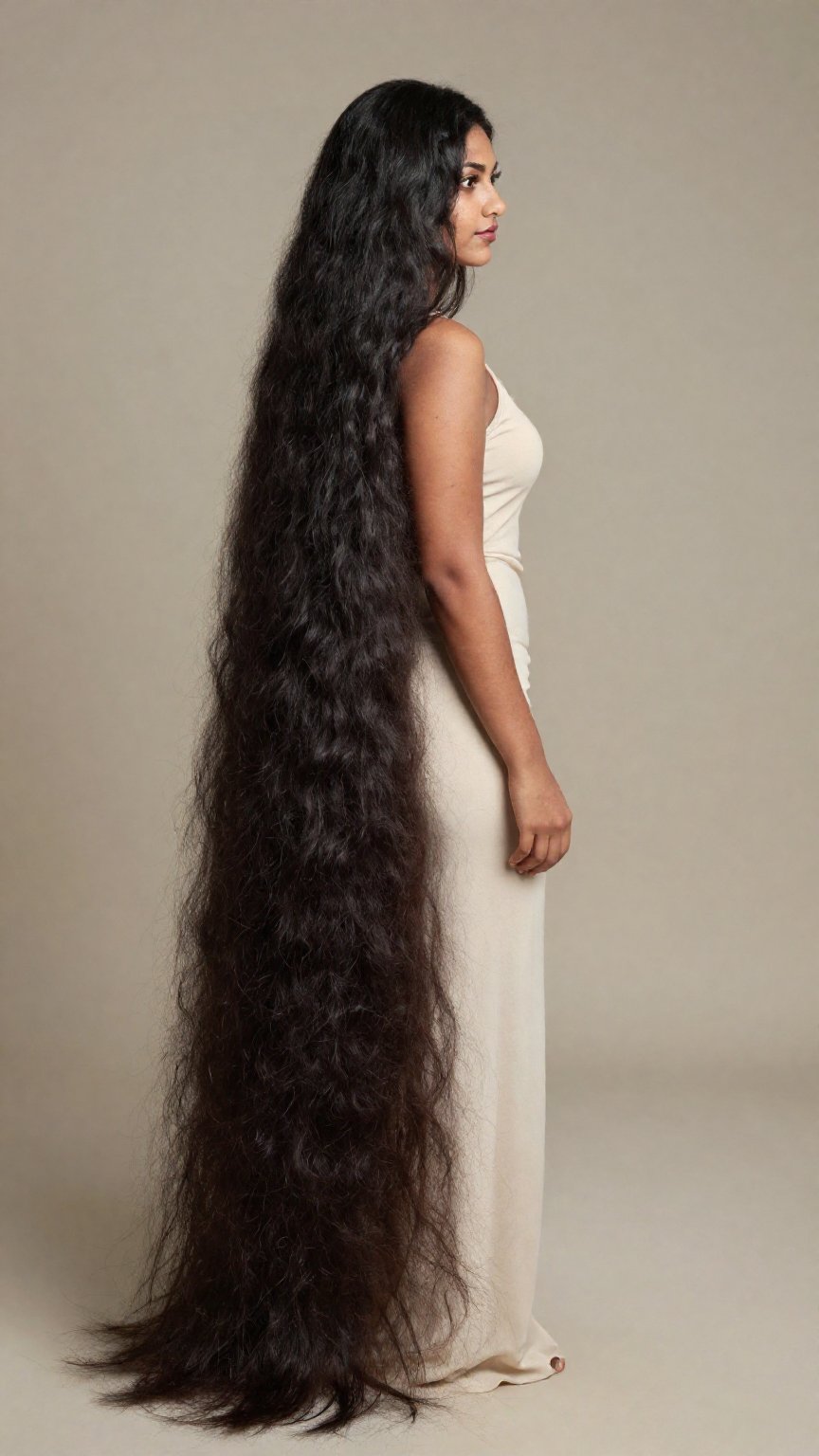 Side profile full body of hyper-realistic attractive Israeli woman mid-20s,  olive skin realistic imperfections,  massivel...