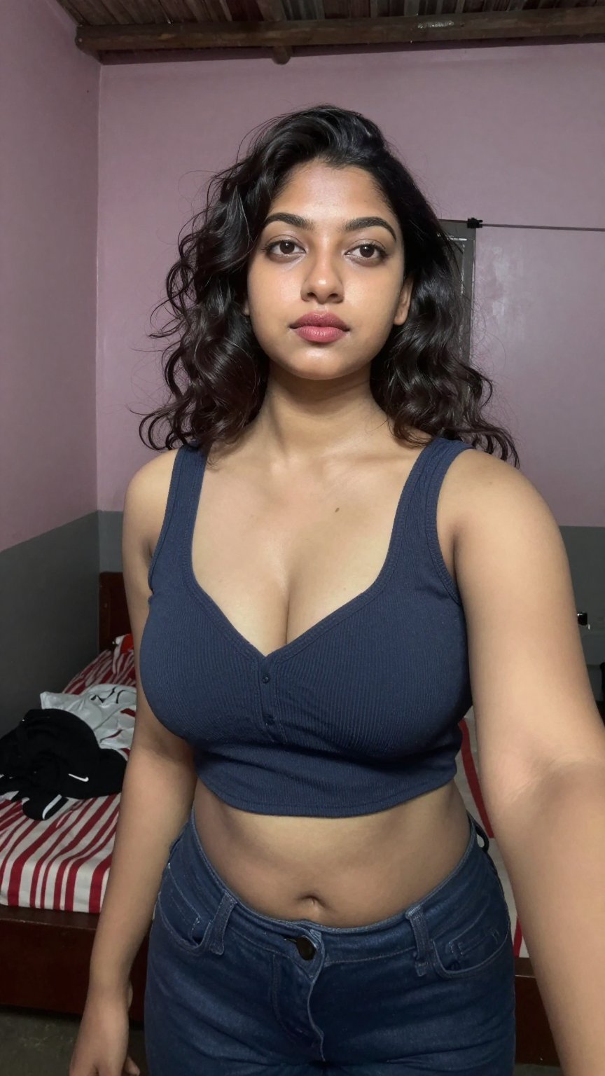18yo bangali cute girl taking hot selfie of her lips and boobs,  underboobs,  face in frame by LoRa Factory on Tensor.Art