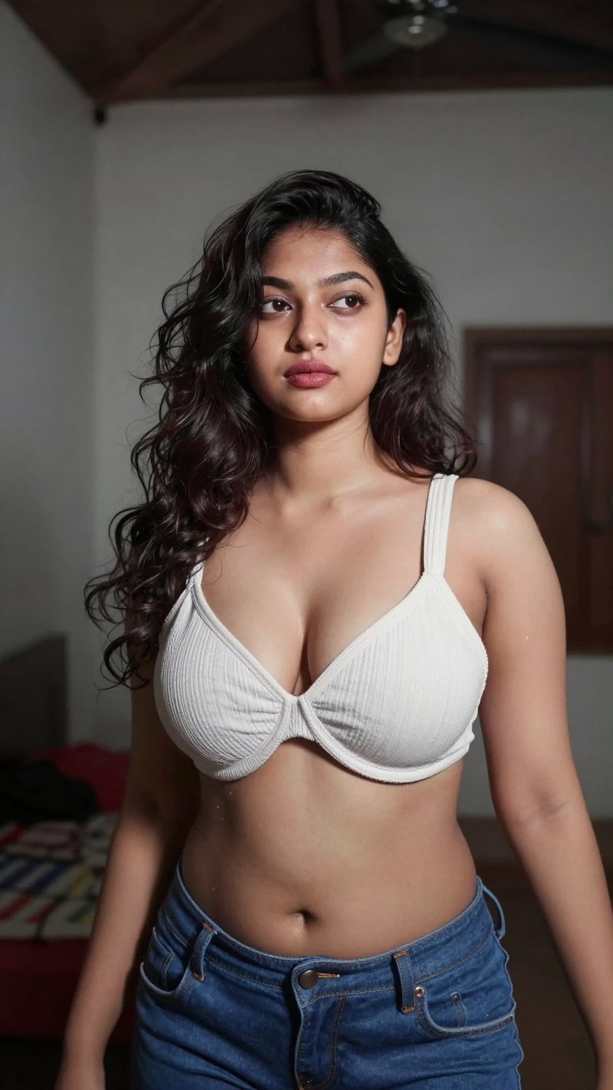 18yo Bangali cute girl taking hot selfie of her lips and boobs,  underboobs,  face in frame by LoRa Factory on Tensor.Art