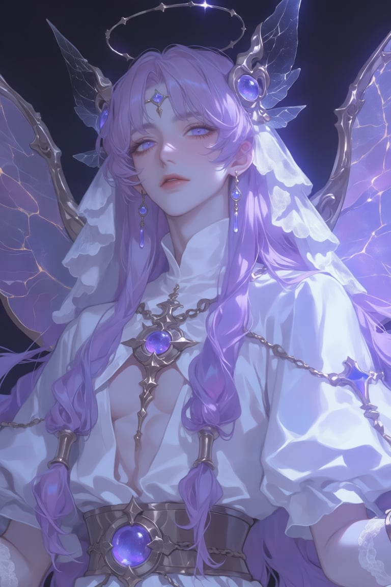 male,  moth_antennae,  fluffy_cream_hair by PinkCotton 🎐 on Tensor.Art