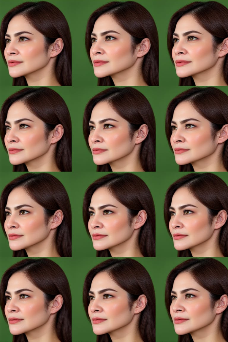 Create a 4K ultra-high-resolution repair of the image with a plain green screen background and professional side lighting...