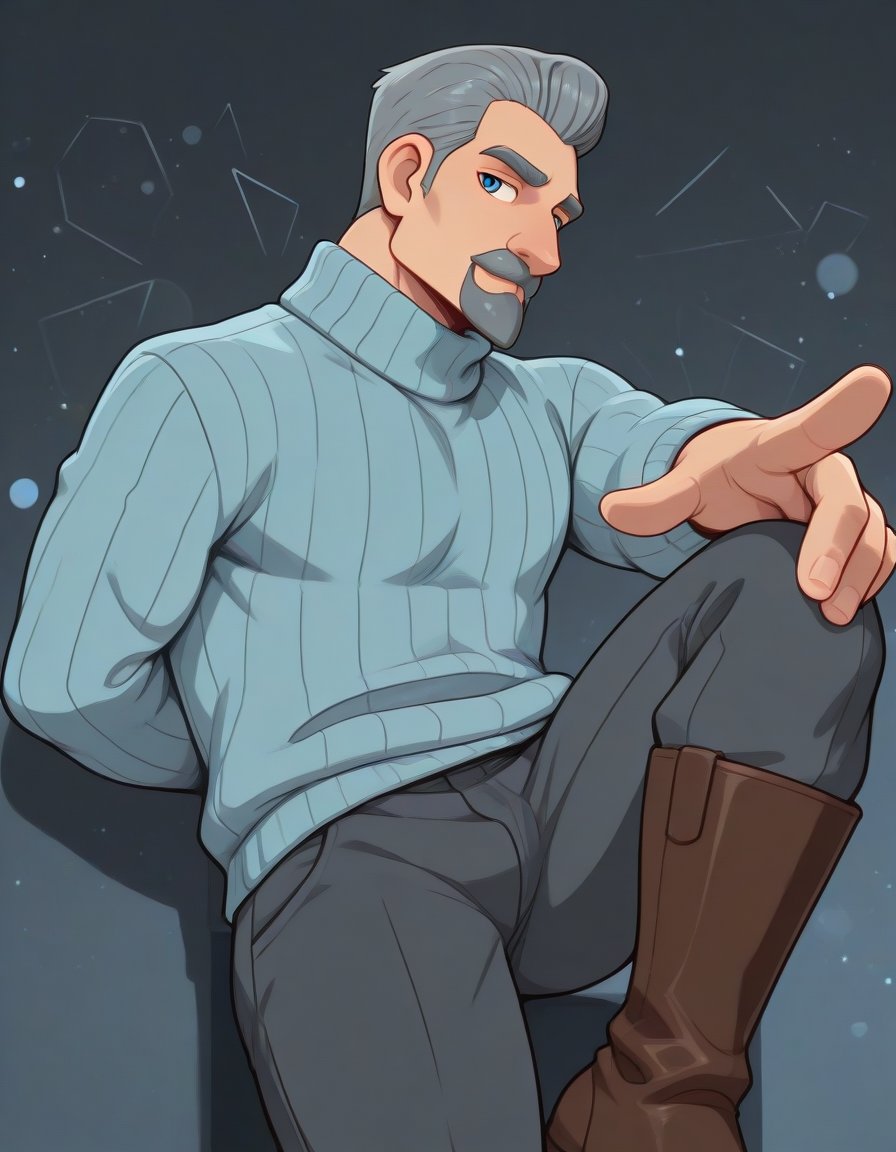 male focus,  manly,  mature male by Ezziey on Tensor.Art