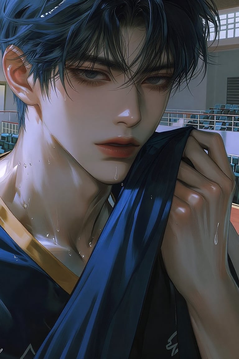 (Highly refined art style) 1male,  solo,  semi realistic young man by Aily on Tensor.Art