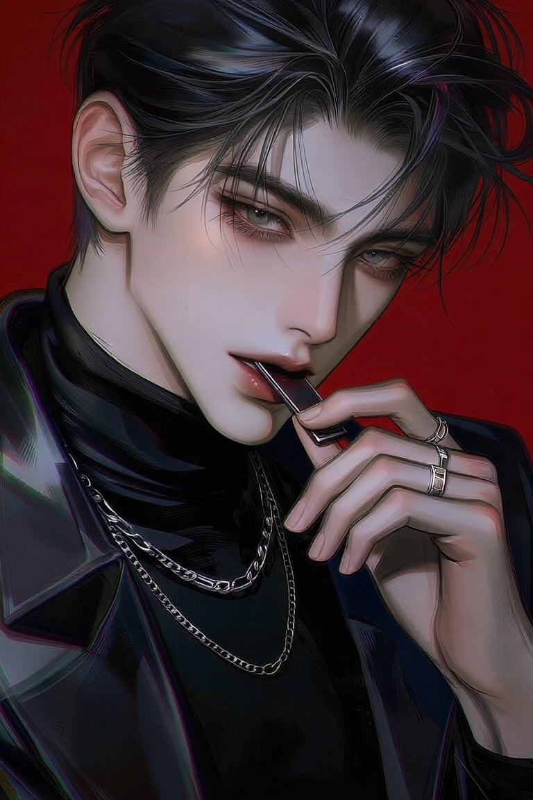 (Highly refined art style) 1male,  solo,  semi realistic young man by Aily on Tensor.Art