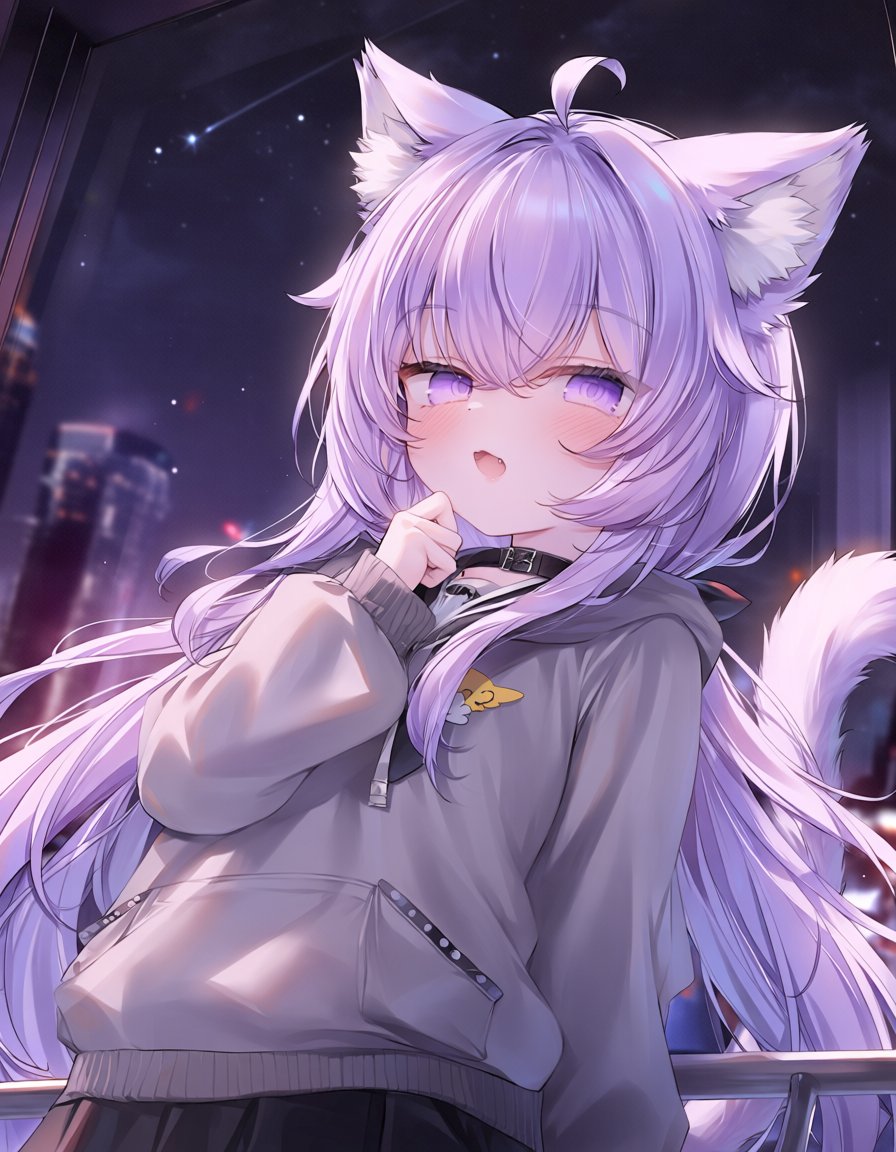nekomata_okayu,  1girl,  ahoge by 13ep on Tensor.Art