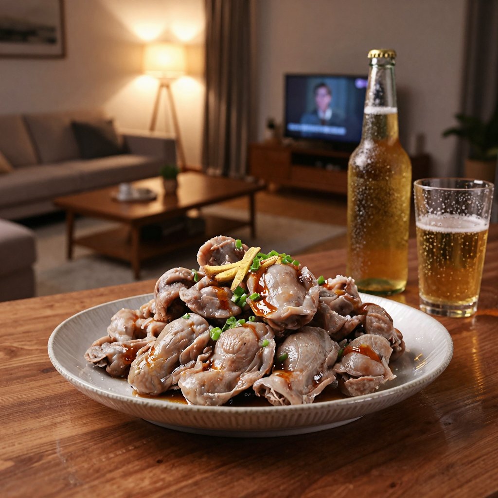 Salt-Boiled Chicken Gizzard,  photorealistic food photography,  eye-level angle by Pigman on Tensor.Art