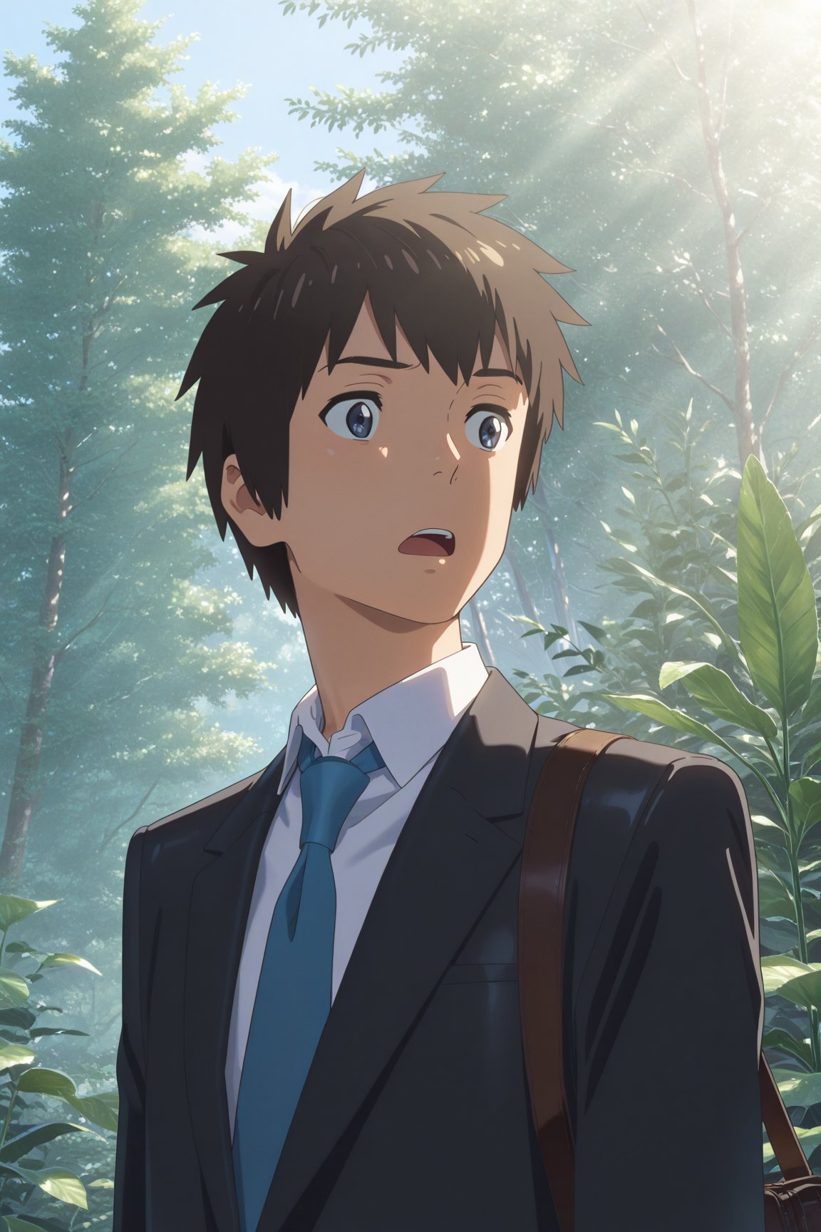 taki tachibana,  brown hair,  blue eyes by 25kkai on Tensor.Art