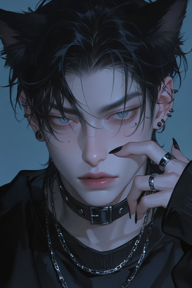 male,  cat_ears,  black_hair by PinkCotton 🎐 on Tensor.Art