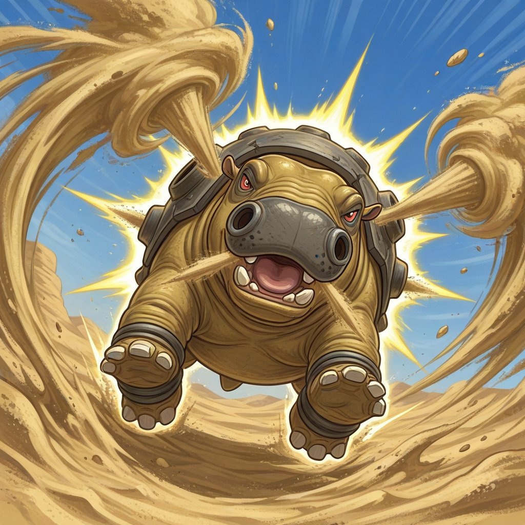 1other,  solo,  Hippowdon \(Pokemon\) by スライムナイト on Tensor.Art