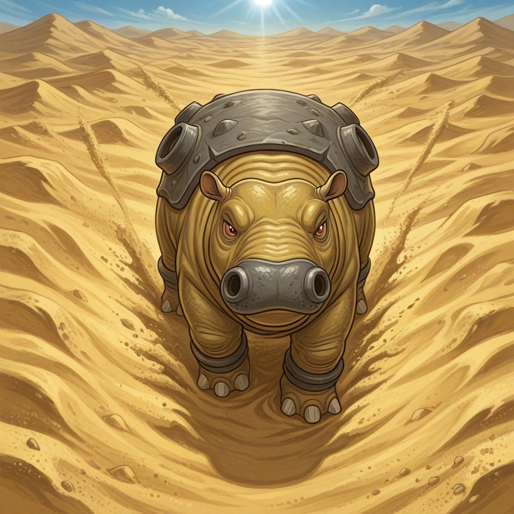 1other,  solo,  Hippowdon \(Pokemon\) by スライムナイト on Tensor.Art