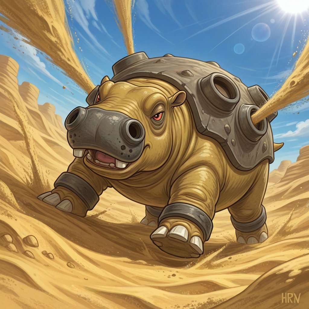 1other,  solo,  Hippowdon \(Pokemon\) by スライムナイト on Tensor.Art