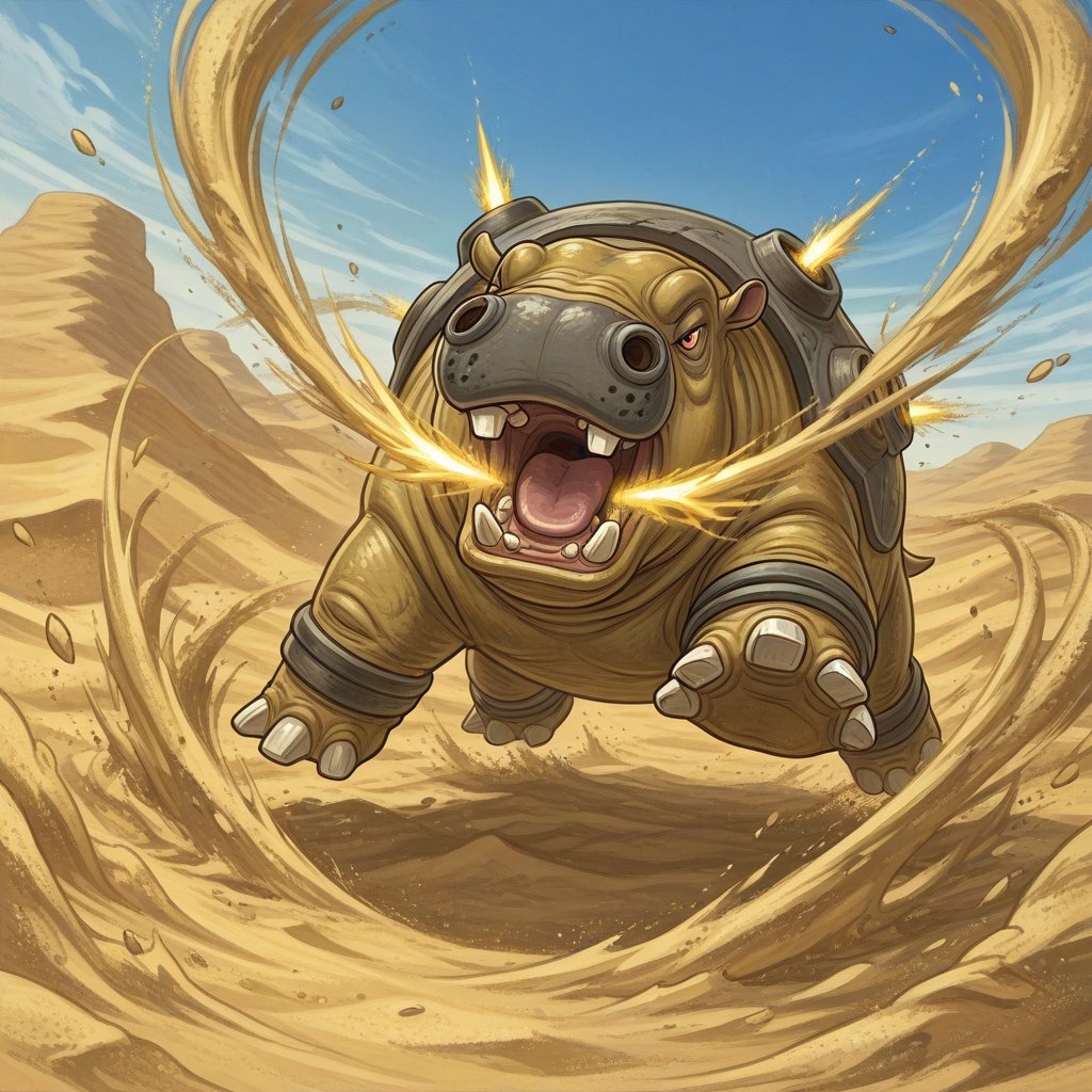 1other,  solo,  Hippowdon \(Pokemon\) by スライムナイト on Tensor.Art