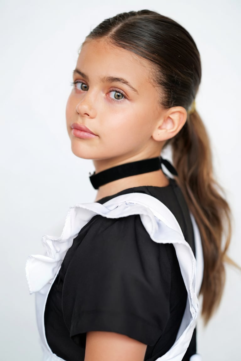 Portrait of Mixxy. She is wearing a maid uniform and a choker,  her hair is in a ponytail. by turnbo on Tensor.Art