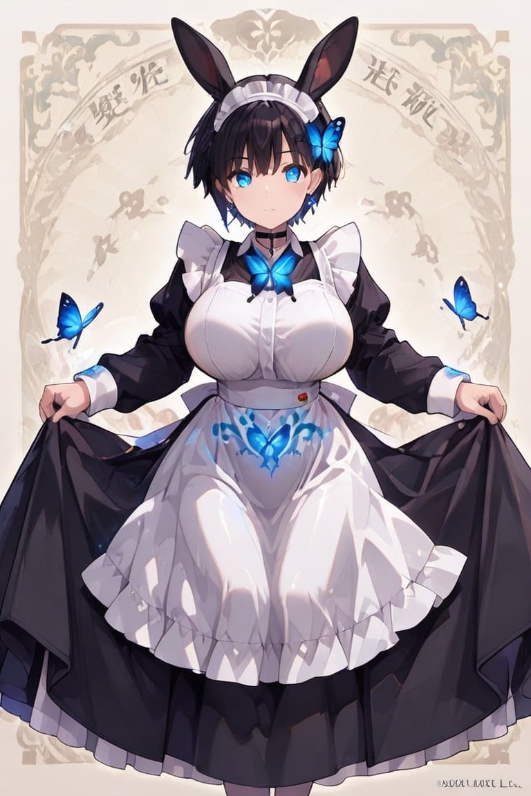 Long Skirt Maid,  Skirt & glowing markings,  Beautiful breasts by らび@kiyoka_succubus on Tensor.Art