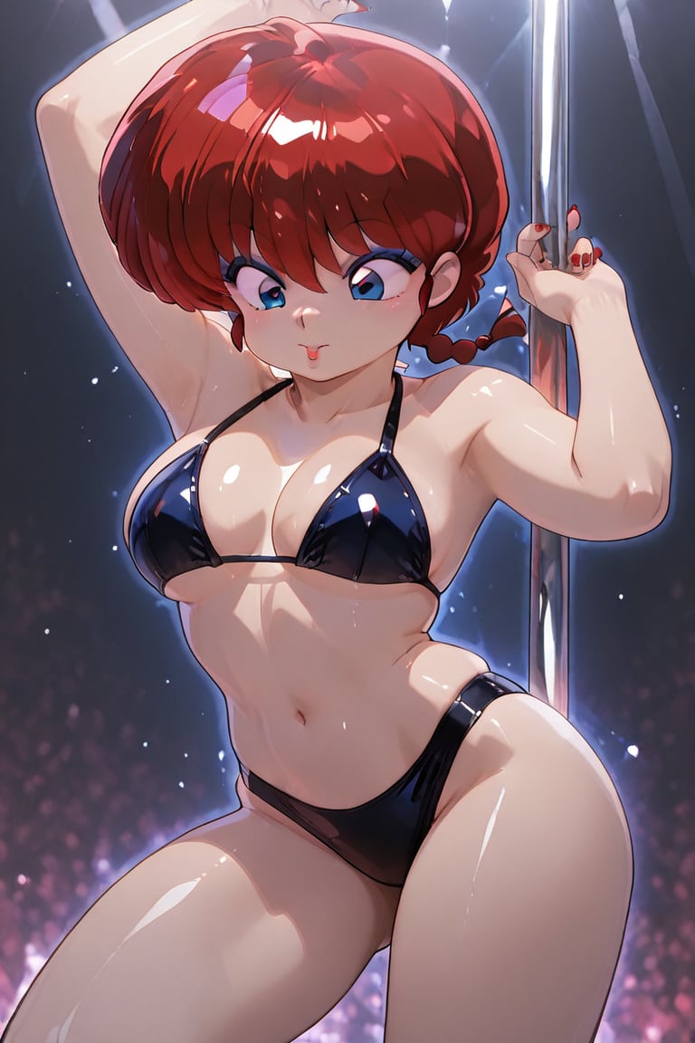 Red hair,  single braid,  braided ponytail by らび@kiyoka_succubus on Tensor.Art