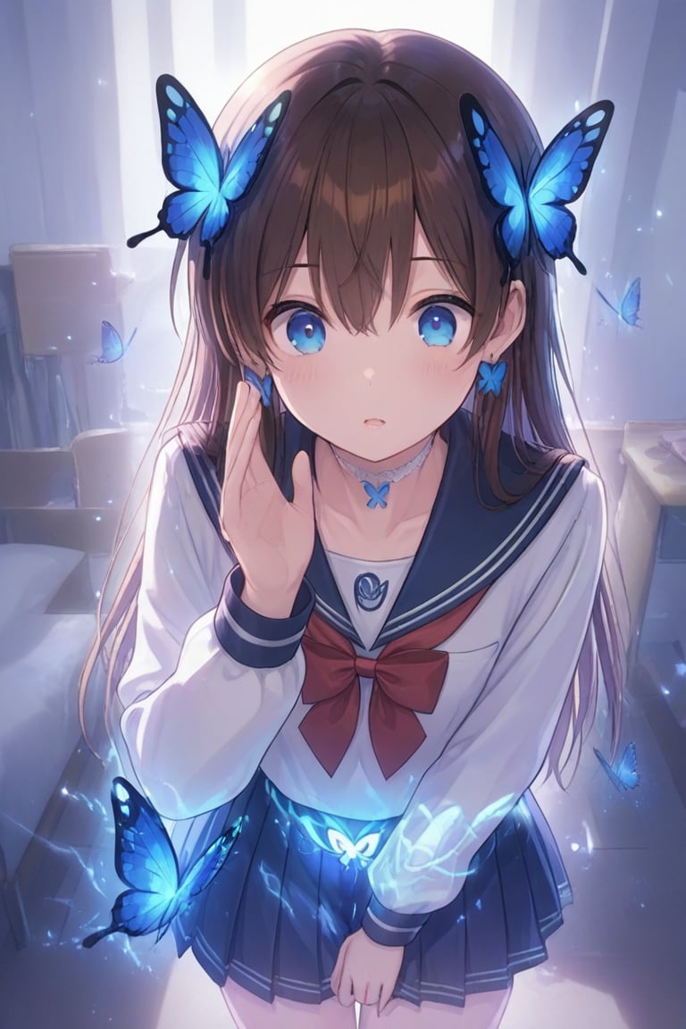 A Cute Cross-Dressing Boy,  Beautiful sailor uniform,  blue and white sailor uniform by らび@kiyoka_succubus on Tensor.Art