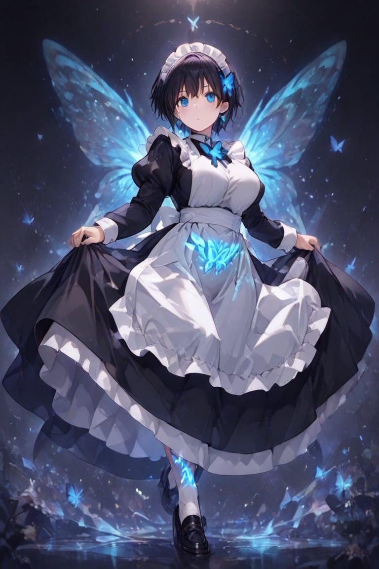 Long Skirt Maid,  Skirt & glowing markings,  Beautiful breasts by らび@kiyoka_succubus on Tensor.Art