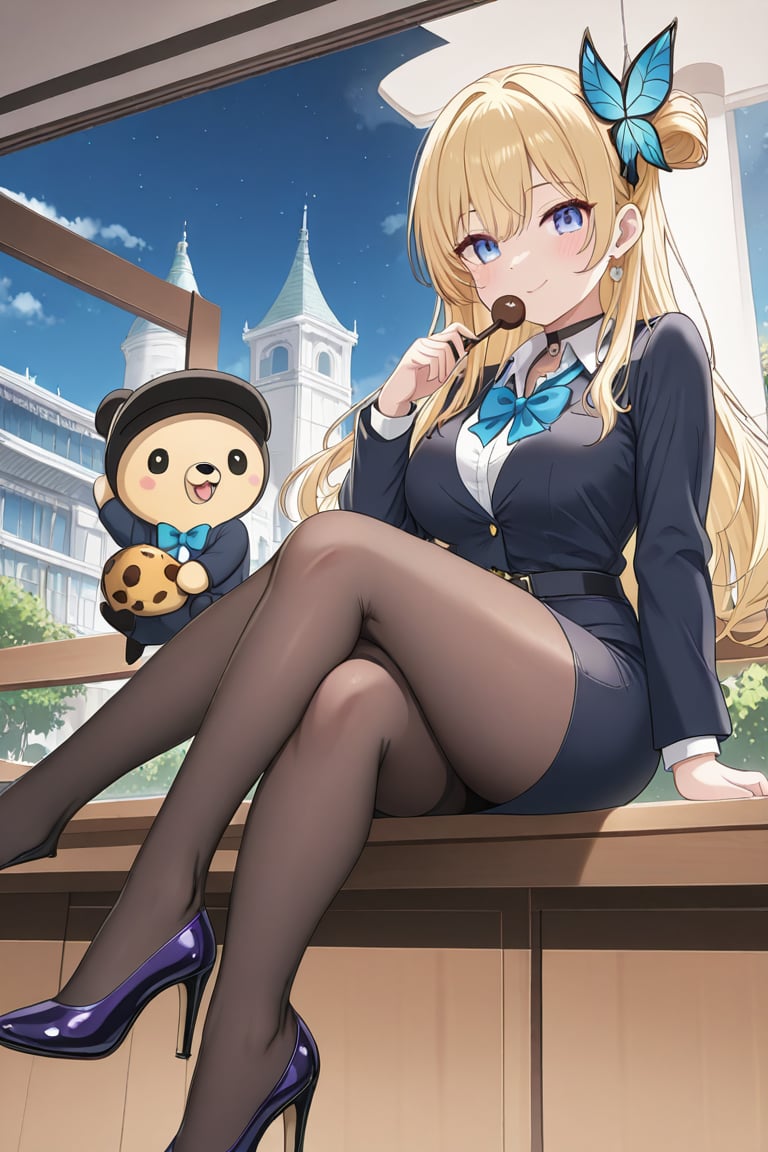 high heels,  Tight skirt,  black stockings by らび@kiyoka_succubus on Tensor.Art