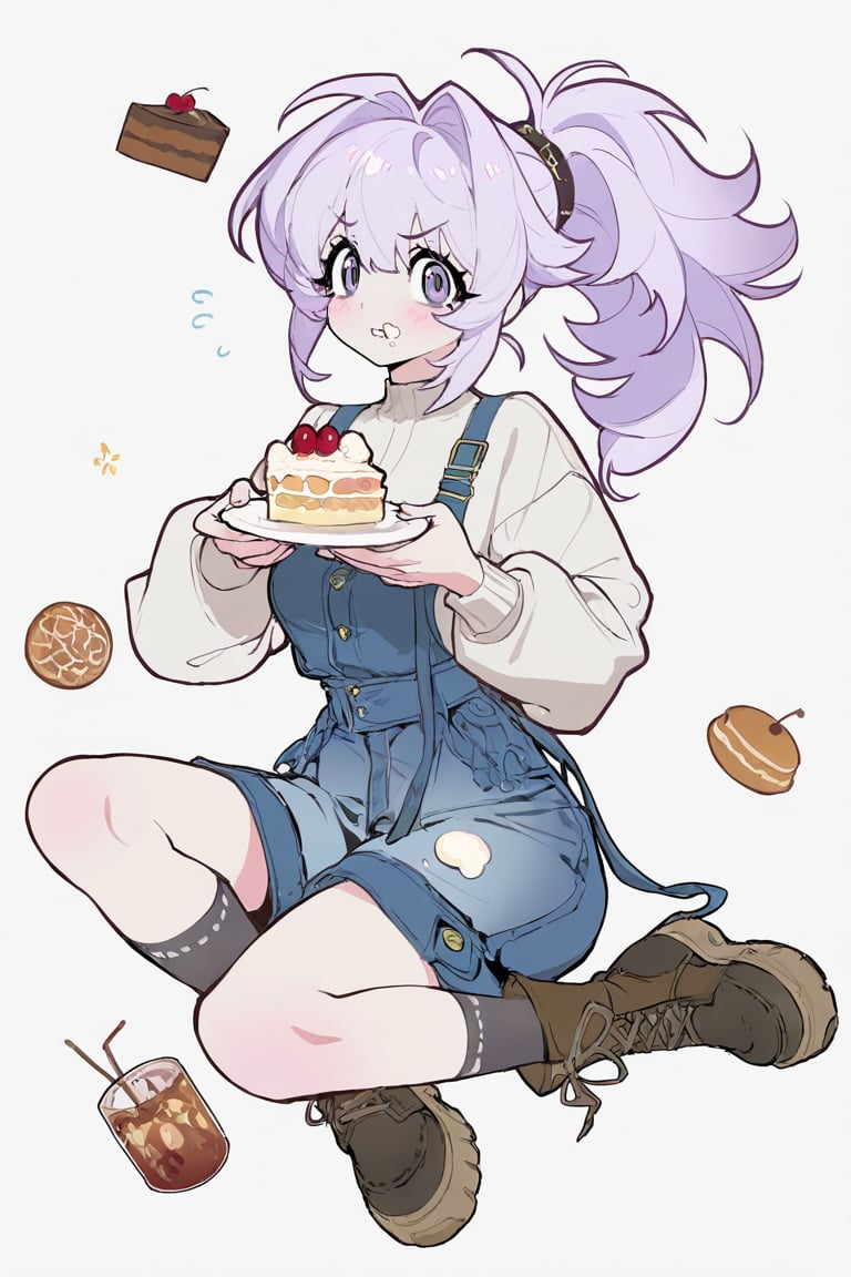 1 girl,  solo,  Light purple hair by ⋆˚࿔ January 𝜗𝜚˚⋆ on Tensor.Art